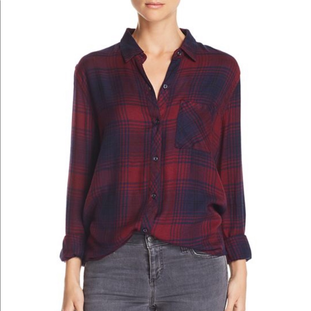 Rails Hunter Long Sleeve - Currant/Navy